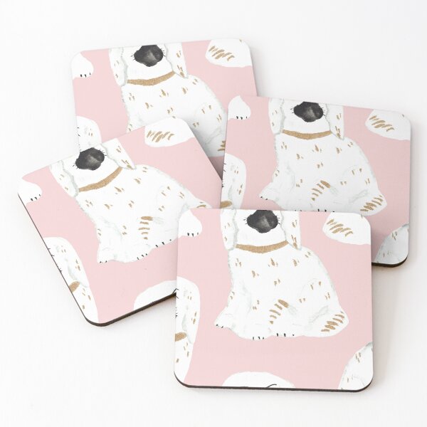 Item preview, Staffordshire Dog Figurines No. 1 in Blush Pink designed and sold by YesterdayColl.