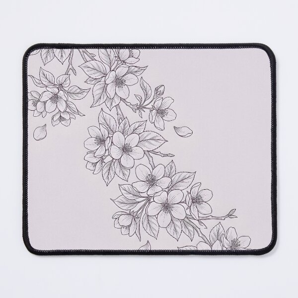 Item preview, Lavender Apple Blossom Botanical Line Art designed and sold by ArtlightStudio.