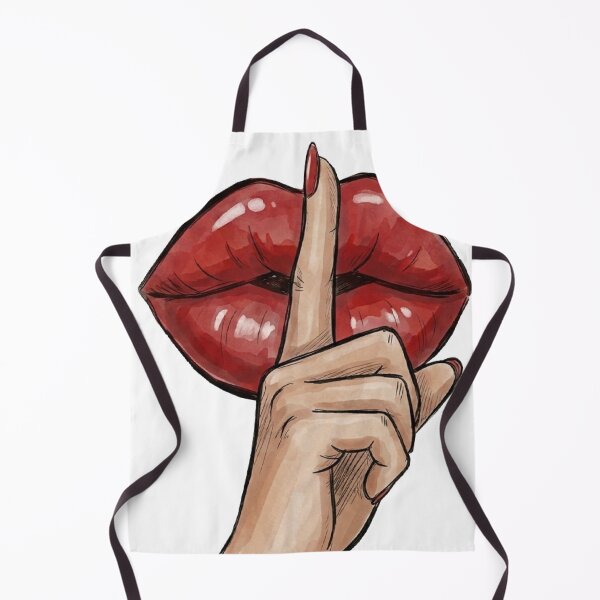 Item preview, Red Glossy Lips Shhh Silence Gesture designed and sold by MaRCAStro.