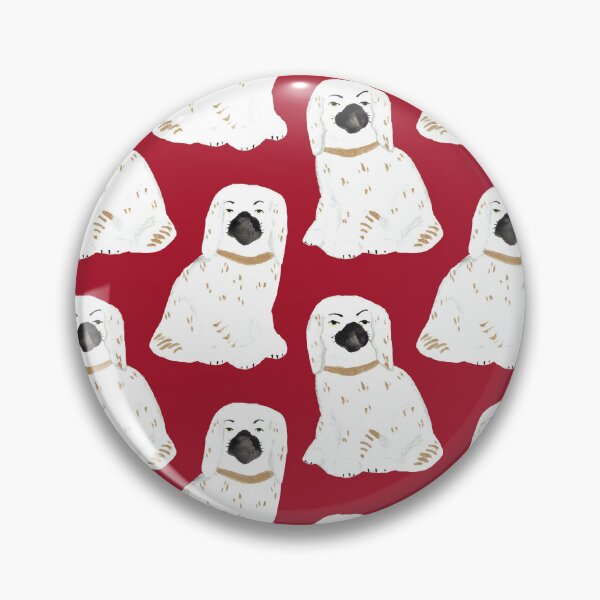 Item preview, Staffordshire Dog Figurines No. 1 in Scarlet Red designed and sold by YesterdayColl.