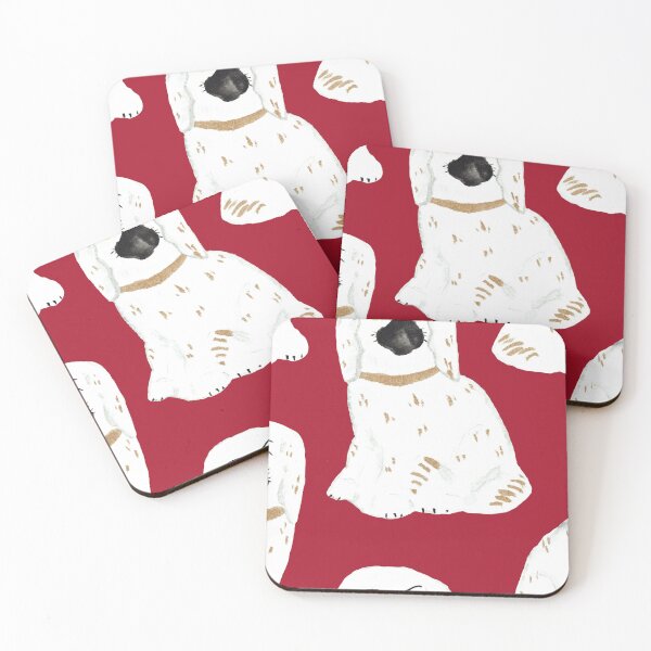 Item preview, Staffordshire Dog Figurines No. 1 in Scarlet Red designed and sold by YesterdayColl.