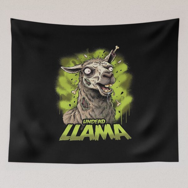 Item preview, Llama Undead Creature Zombie Creepy Horror  designed and sold by OurFunnyDesigns.