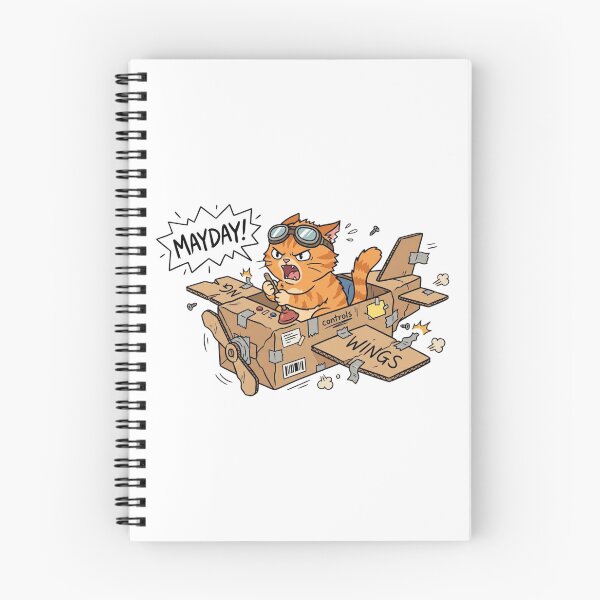 Item preview, Funny Orange Cat Cardboard Airplane Mayday Meme designed and sold by jeshands.