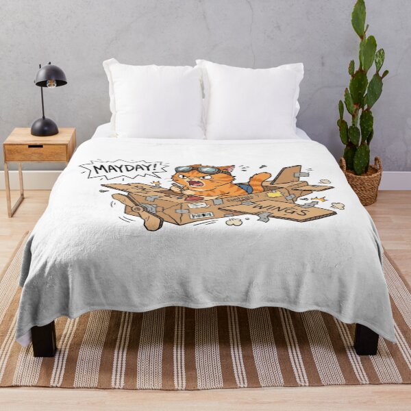 Item preview, Funny Orange Cat Cardboard Airplane Mayday Meme designed and sold by jeshands.