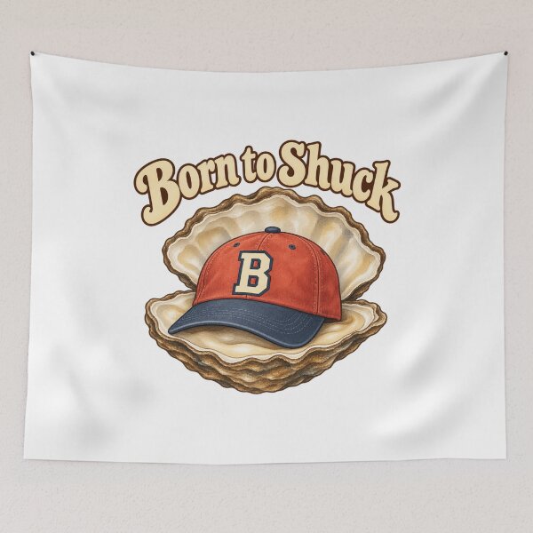 Item preview, Born to Shuck Oyster Baseball Pun designed and sold by Dresut.
