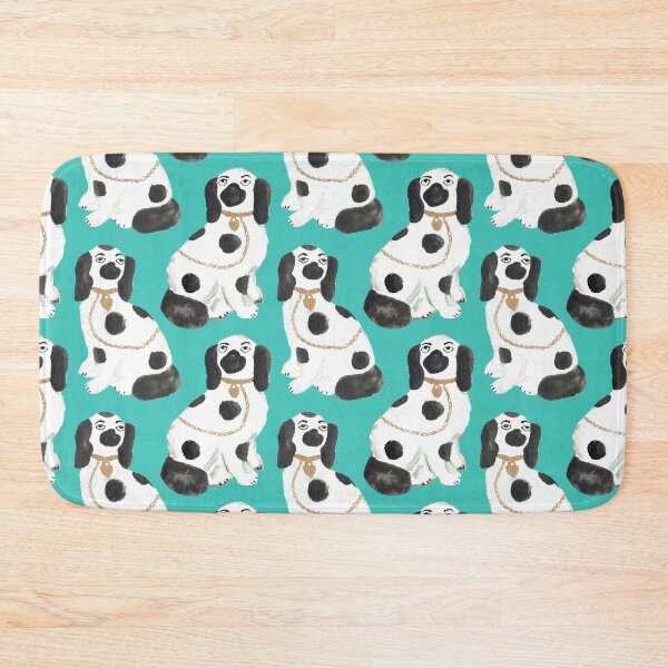 Item preview, Staffordshire Dog Figurines No. 2 in in Jungle Green Teal designed and sold by YesterdayColl.