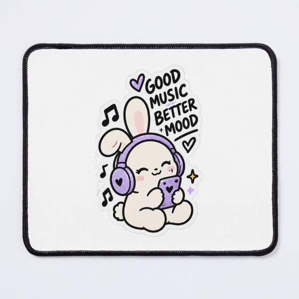 Item preview, Good Music Better Mood Bunny designed and sold by ammi.
