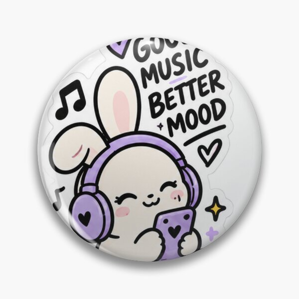 Item preview, Good Music Better Mood Bunny designed and sold by ammi.