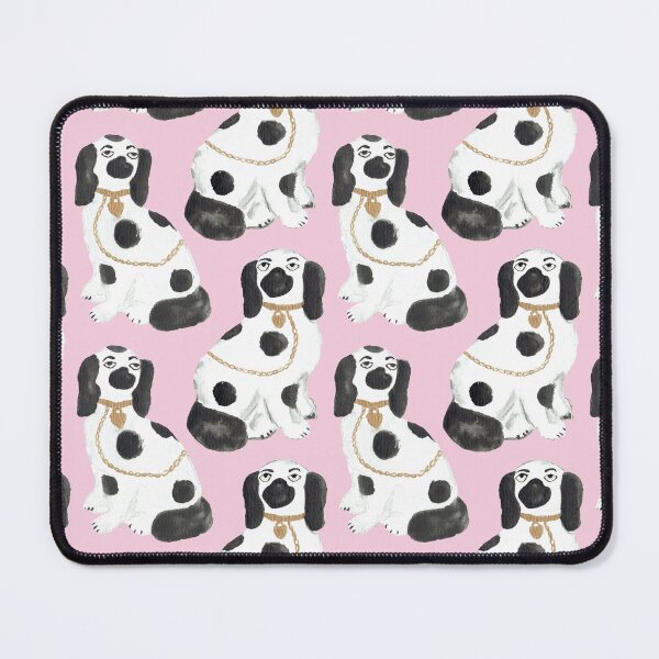 Item preview, Staffordshire Dog Figurines No. 2 in Light Pink designed and sold by YesterdayColl.