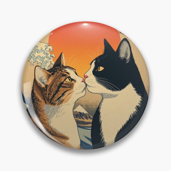 Item preview, Face to Face – Japanese Cat Art designed and sold by PurrfectWhisper.