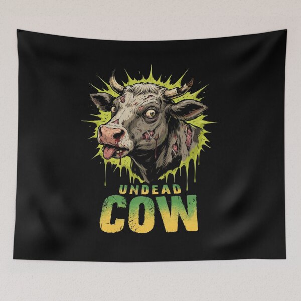 Item preview, Cow Undead Creature Zombie Creepy Horror  designed and sold by OurFunnyDesigns.
