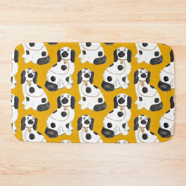 Item preview, Staffordshire Dog Figurines No. 2 in Golden Mustard designed and sold by YesterdayColl.