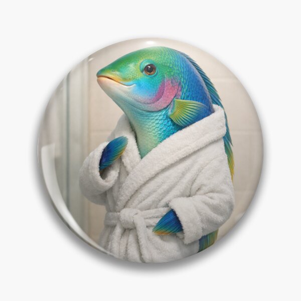 Item preview, Wrasse White Bathrobe designed and sold by Sillytoe.