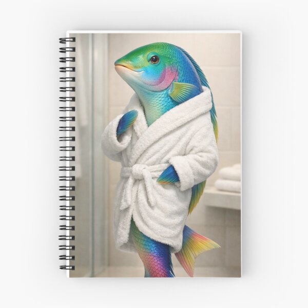 Item preview, Wrasse White Bathrobe designed and sold by Sillytoe.