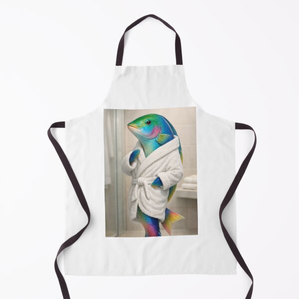 Item preview, Wrasse White Bathrobe designed and sold by Sillytoe.