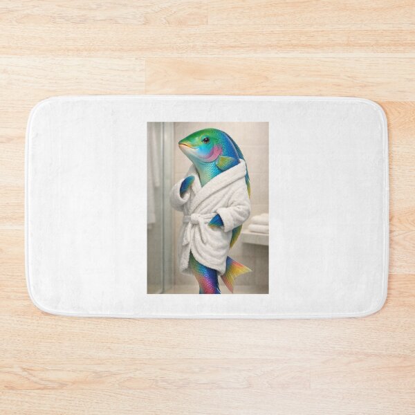 Item preview, Wrasse White Bathrobe designed and sold by Sillytoe.