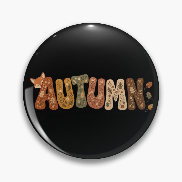 Item preview, Autumn Floral Fox Peeking - Cute Fall Cottagecore Lettering Art designed and sold by WillCraftx.