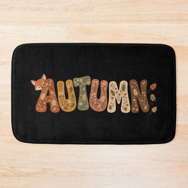 Item preview, Autumn Floral Fox Peeking - Cute Fall Cottagecore Lettering Art designed and sold by WillCraftx.