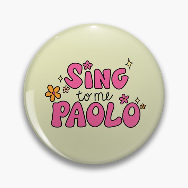 Item preview, Sing to Me Paolo Sticker | Y2K Retro Floral Bubble Letter designed and sold by wingoo22.