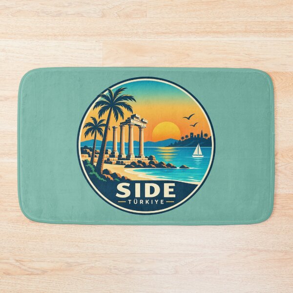 Item preview, Side Türkiye Retro Mediterranean Sunset Travel Art designed and sold by GusiaTreasures.