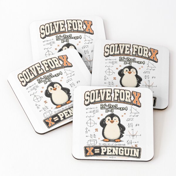 Item preview, Solve for X X Equals Penguin Funny Math designed and sold by CalmDownZone ⭐️⭐️⭐️⭐️⭐️.