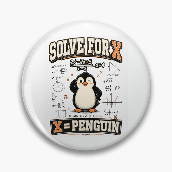Item preview, Solve for X X Equals Penguin Funny Math designed and sold by CalmDownZone ⭐️⭐️⭐️⭐️⭐️.