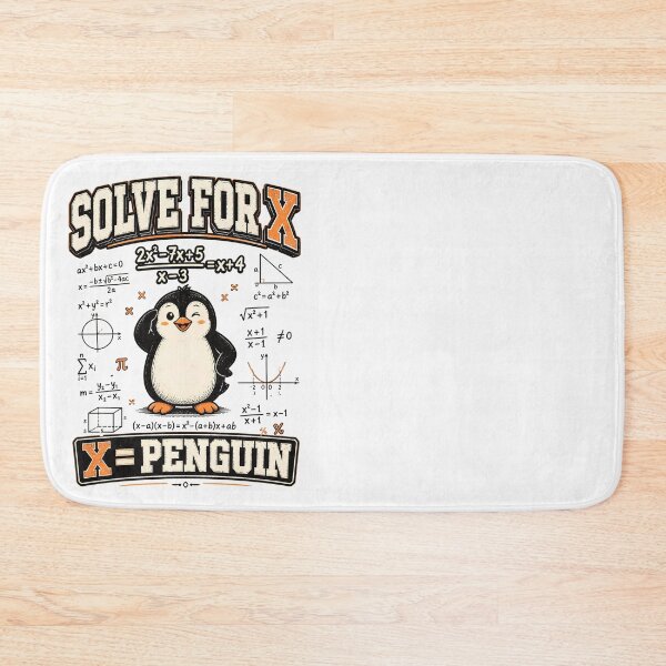 Item preview, Solve for X X Equals Penguin Funny Math designed and sold by CalmDownZone ⭐️⭐️⭐️⭐️⭐️.