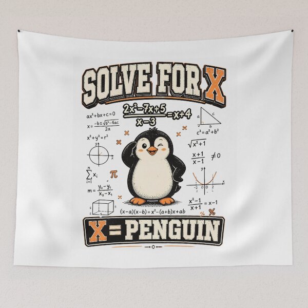 Item preview, Solve for X X Equals Penguin Funny Math designed and sold by CalmDownZone ⭐️⭐️⭐️⭐️⭐️.