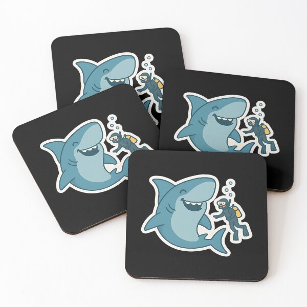 Item preview, Scuba Shark Sticker designed and sold by IdealiftsArt.