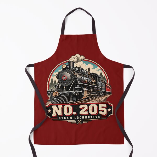 Item preview, No. 205 Steam Locomotive Vintage Train T-Shirt Design designed and sold by TZehrfeldPhotos.