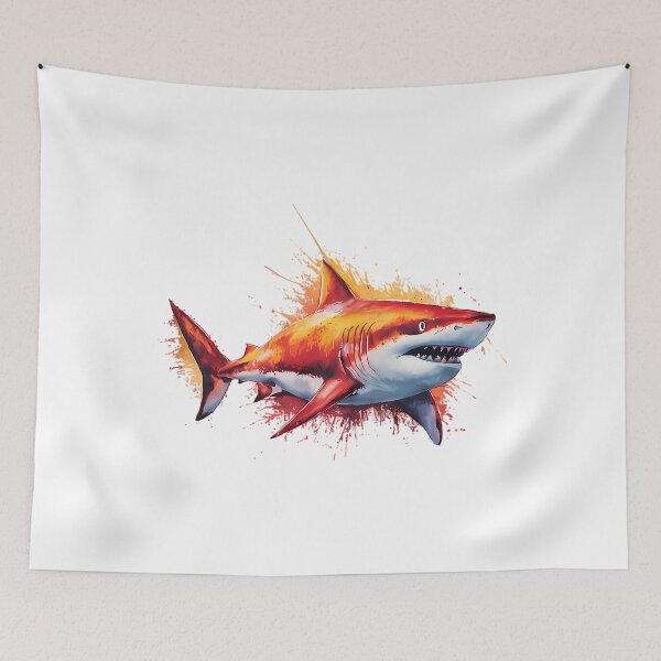 Item preview, Watercolor Shark Sticker - Vibrant Ocean Predator Art designed and sold by IdealiftsArt.