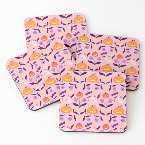Item preview, Cute Halloween Pattern - Pumpkins, Skulls, Ghost, and Bat designed and sold by rooandjoo.
