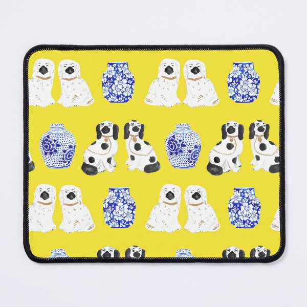 Item preview, Staffordshire Dogs + Ginger Jars in Canary Yellow designed and sold by YesterdayColl.