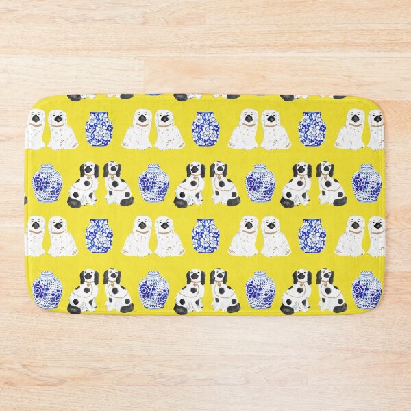 Item preview, Staffordshire Dogs + Ginger Jars in Canary Yellow designed and sold by YesterdayColl.