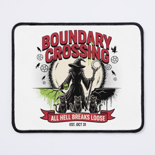 Item preview, Boundary Crossing Witch Halloween Design Graphic Tee v3 designed and sold by DarylWelsh2024.