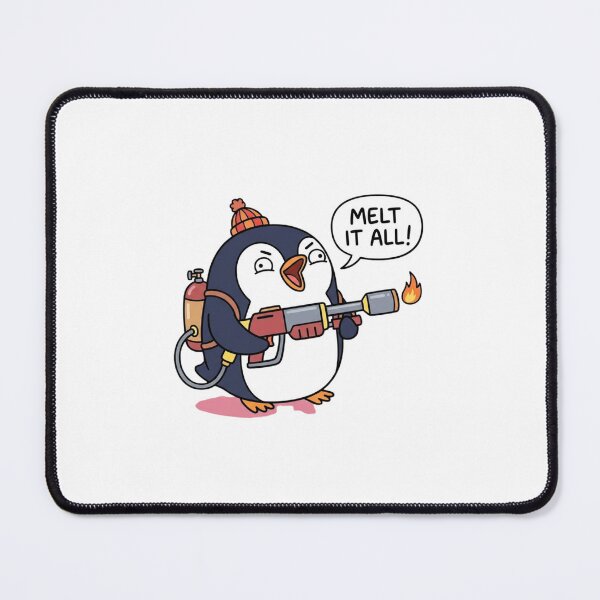 Item preview, Funny Penguin Flamethrower Melt It All Meme designed and sold by jeshands.