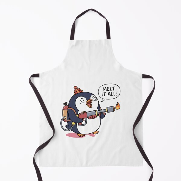 Item preview, Funny Penguin Flamethrower Melt It All Meme designed and sold by jeshands.
