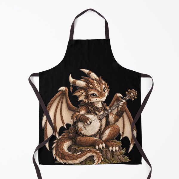 Item preview, Dragon Bard Playing Banjo | Fantasy Musician Dragon RPG Art designed and sold by Hatchling Hollow.