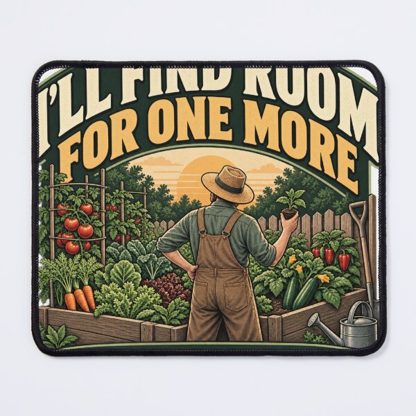 Item preview, I'll Find Room for One More – Vegetable Gardener designed and sold by DIRT & HARVEST.