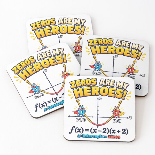 Item preview, Zeros are my Heroes Quadratic Function designed and sold by ForestaMath.