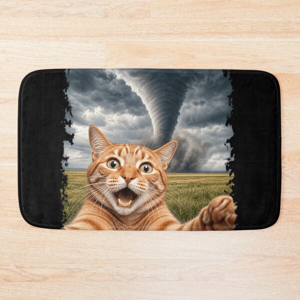 Artikelvorschau, Katze macht Selfie mit Geschenken eines Tornado-Meteorologen entworfen und verkauft von 76Valeria.