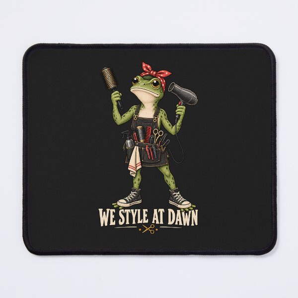 Item preview, We Style At Dawn Hair Stylist Shirt, Funny Frog Meme Hairdresser Tee, Cosmetology School TShirt, Salon Owner Gift designed and sold by greatmar1.