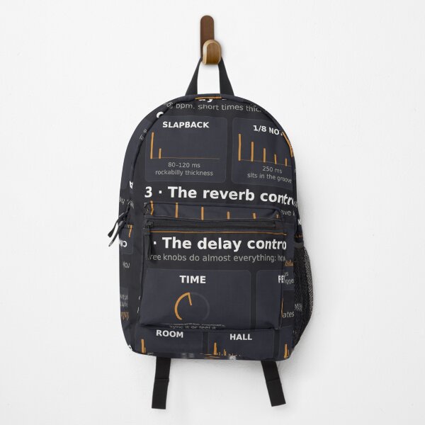 Item preview, Reverb and Delay Reference Chart - Time Effects Guide - Dark designed and sold by iampaulmorris.