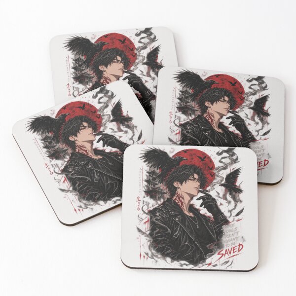 Item preview, Dark Anime Boy Gothic Crow Aesthetic designed and sold by NovaToons.