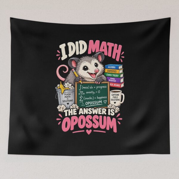 Item preview, I Did Math The Answer Is Opossum .. Funny Math Animal designed and sold by Ridaelb.