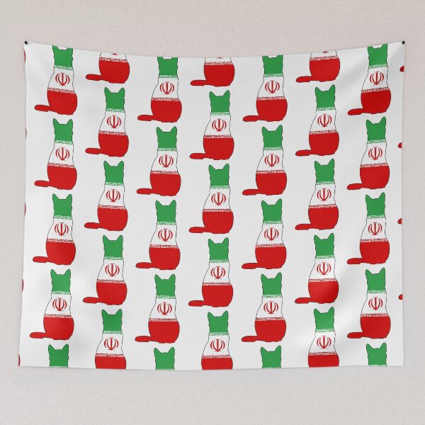 Item preview, Cat Flag of Iran designed and sold by wickedcartoons.