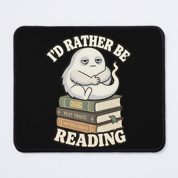 Item preview, I'd Rather Be Reading Cute Bookworm Ghost Book Lover Gifts designed and sold by LeSoniPapaPrint.
