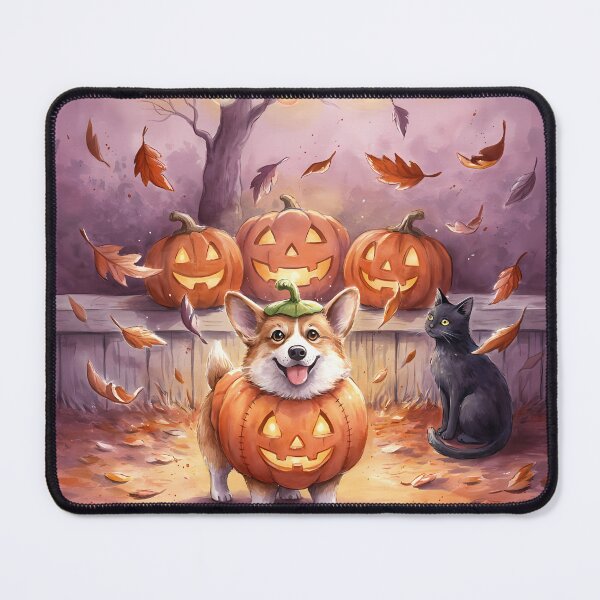 Item preview, Corgi Pumpkin Costume Halloween Watercolor Illustration designed and sold by SellingWSarah17.