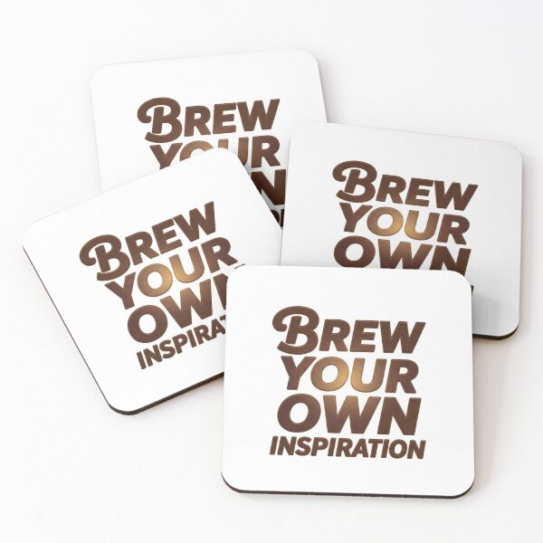 Item preview, Brew Your Own Inspiration - Retro Coffee Quote Design designed and sold by Galaxato.
