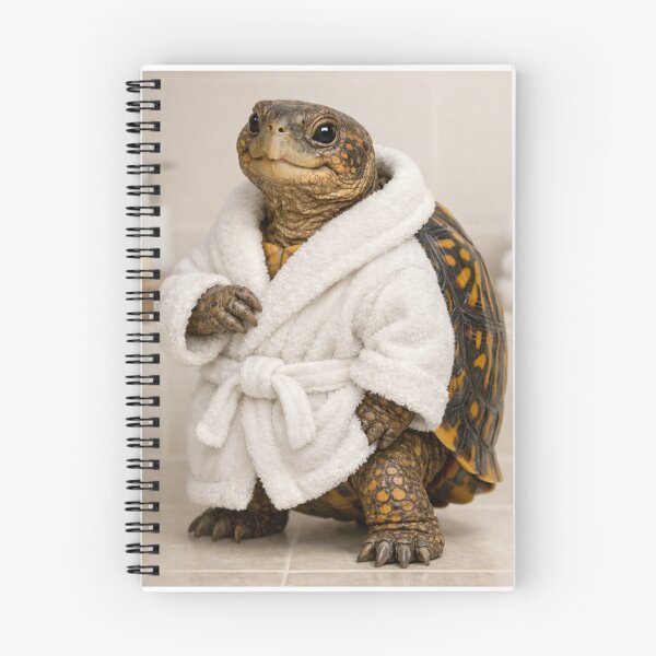 Item preview, Box Turtle White Bathrobe designed and sold by Sillytoe.